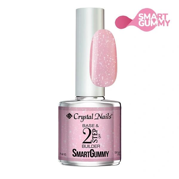 Crystal Nails Smartgummy Base & Builder Gel - NR6 Shimmer Rose 8ml főképe